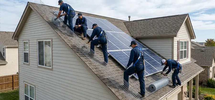 Pigeon Wire for Solar Panels in Salem